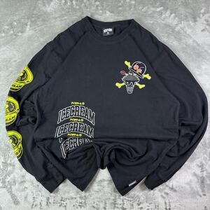 Ice Cream Billionaire Boys Club Black Cup or Cone Long-sleeve T-shirt Size Large